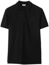 Burberry Eddie Short-sleeved Polo Shirt In Black
