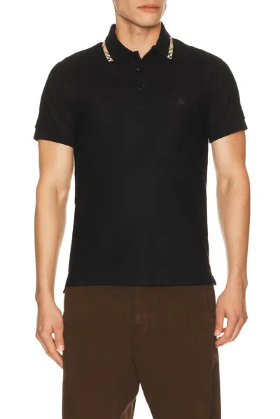 Burberry Eddie Polo Shirt In Black