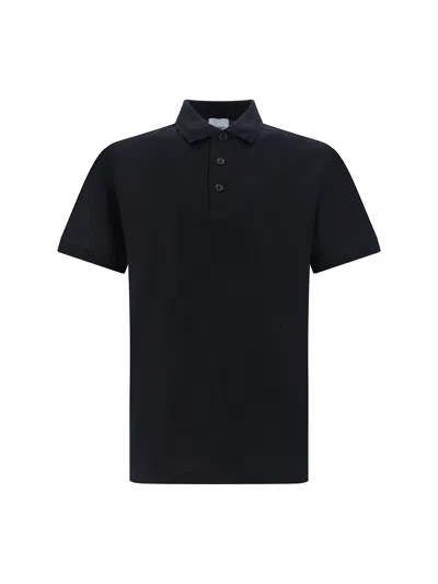 Burberry Sleeve-turn-up Polo Shirt In Black