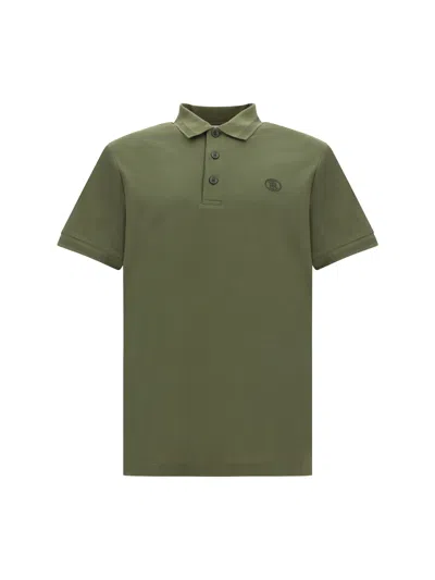 Burberry Cotton Tb Monogram Polo Shirt In Olive