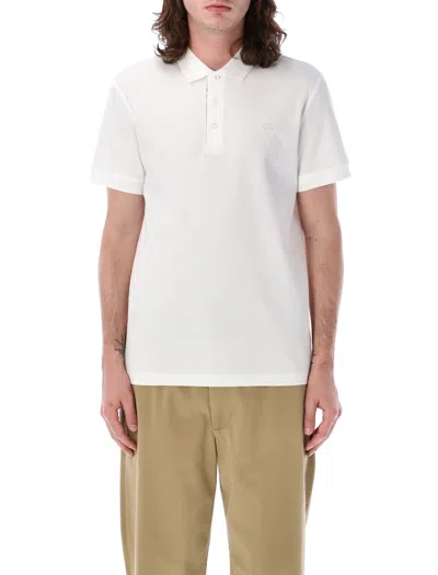 Burberry Eddie Tb Polo Shirt In White