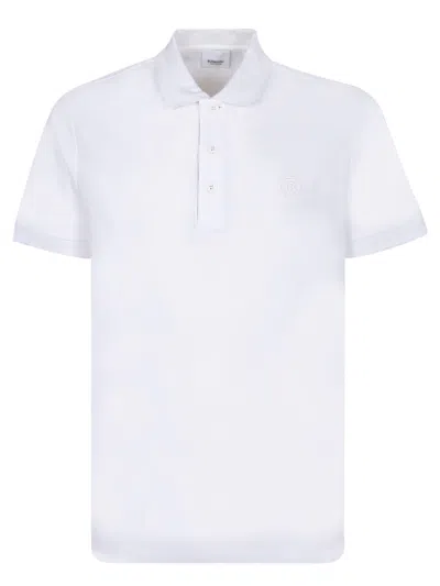 Burberry Eddie Tb White Polo Shirt