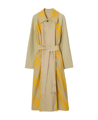 Burberry Long Reversible Bradford Car Coat In Hunter