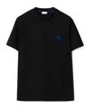 Burberry Slim Fit Essentials T-shirt With Embroidered Logo In Black