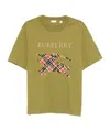 Burberry Cross Stitch Logo Cotton T-shirt In Green