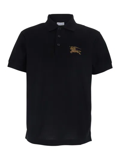 Burberry Edk Polo In Black