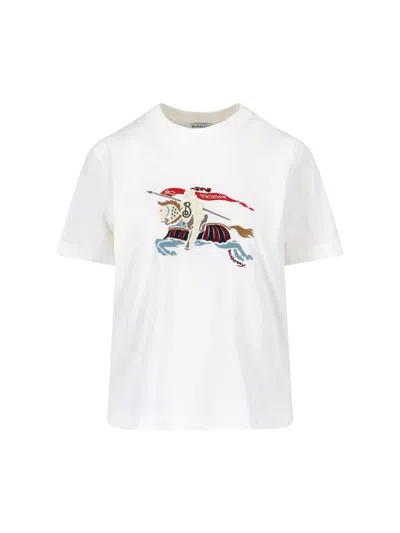 Burberry Ekd Cotton T-shirt In White