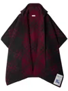 Burberry Double-sided Plaid Cloak In Black