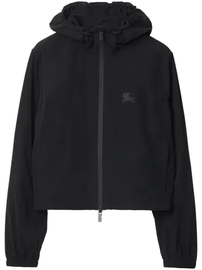 Burberry Ekd-badge Hoodie In 黑色