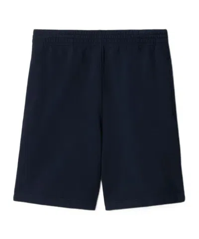 Burberry Ekd-appliqué Cotton Shorts In Blue