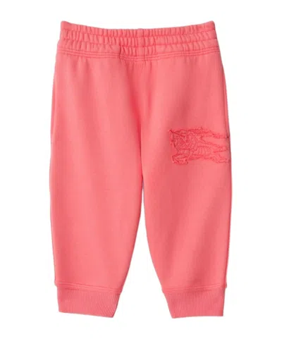 Burberry Ekd-appliqué Cotton Track Pants In Pink
