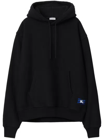 Burberry Hoodie Aus Baumwolle Mit Logodruck In Black