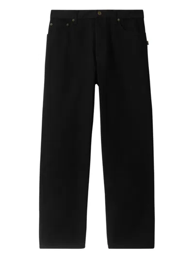 Burberry Ekd-appliqué Jeans In Black