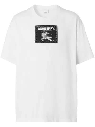 Burberry Ekd Appliqué T-shirt In White