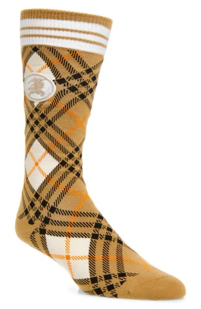 BURBERRY BURBERRY EKD ARGYLE CHECK COTTON BLEND SOCKS