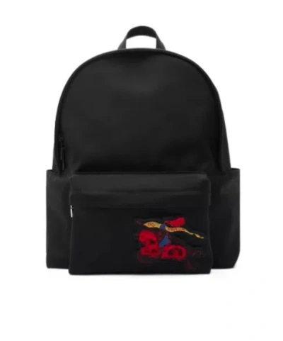 Burberry Ekd Backpack In Black