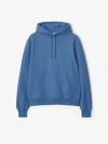 Burberry Ekd Badge Cotton Hoodie In Pool