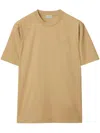 Burberry Beige Short-sleeved T-shirt With Ekd Print In Brown