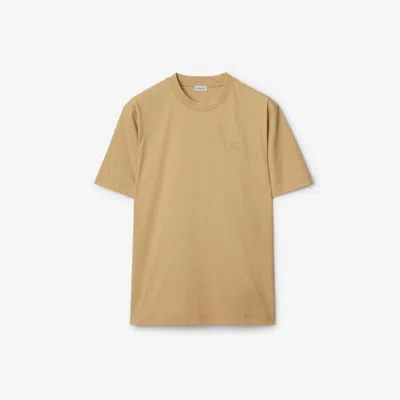 Burberry Beige Short-sleeved T-shirt With Ekd Print In Nude