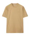 Burberry Beige Short-sleeved T-shirt With Ekd Print In Brown