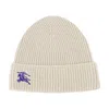 Burberry Ekd Beanie Hat In White