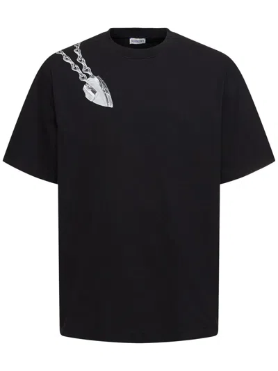Pre-owned Burberry Ekd Black Cotton Short Sleeve T-shirt