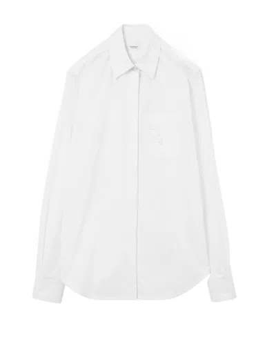 Burberry Ekd Broderie-anglaise Cotton Shirt In White