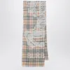 Burberry Ekd  Check Scarf In Wool And Silk In Multi