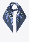 Burberry Ekd Carousel Silk Scarf