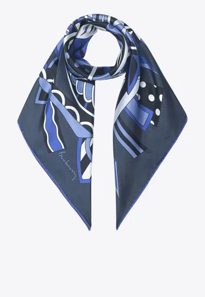 Burberry Ekd Carousel Silk Scarf