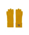 Burberry Ekd Cashmere-blend Gloves In Yellow