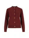 Burberry Ekd Cashmere Cardigan In Red