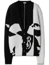 Burberry Scarf-detailed Intarsia Cashmere Cape In Black