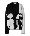 Burberry Scarf-detailed Intarsia Cashmere Cape In Black