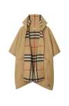 Burberry Reversible Check Cashmere Cape In Archive Beige