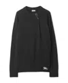 Burberry Versatile Ribbed Cashmere Sweater In Black