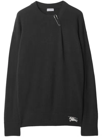 Burberry Versatile Ribbed Cashmere Sweater In Grey