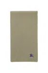 Burberry Ekd-embroidered Cashmere Scarf In Neutrals