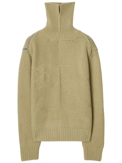 Burberry Ekd Cashmere Sweater In Beige