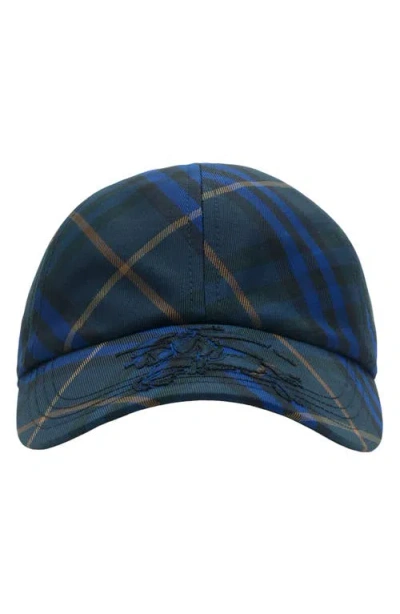 Burberry Ekd Check Baseball Cap In Midnight Ip Check