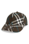 Burberry Men's Ekd Check Baseball Cap In Snug Ip Check