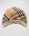 BURBERRY EKD CHECK BASEBALL HAT