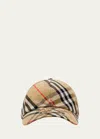 BURBERRY EKD CHECK BASEBALL HAT