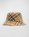 Burberry Ekd Check Twill Bucket Hat
