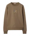 Burberry Ekd Check Cotton Sweatshirt In Brown