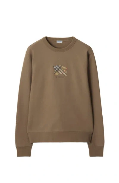 BURBERRY BURBERRY EKD CHECK COTTON SWEATSHIRT