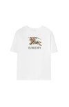 Burberry Ekd Check Cotton T-shirt In White