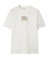 Burberry Equestrian Knight Design Cotton T-shirt In White