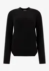 Burberry Ribbed Knitwear With Cuffs And Hem In Black
