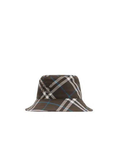 Burberry Ekd Check-print Bucket Hat In Black